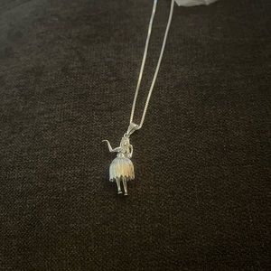 Sterling silver Hawaiian girl necklace